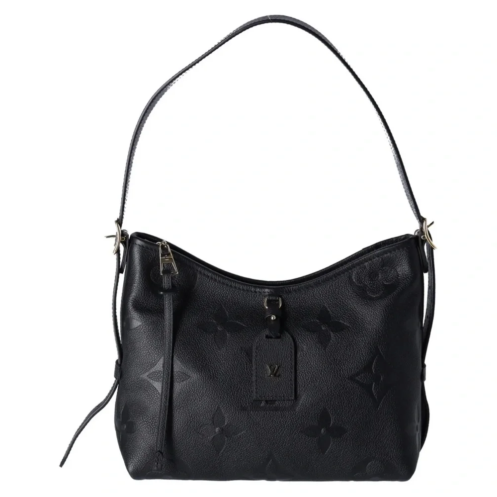 Louis Vuitton Carryall Zip NM PM Hobo M46288 Noir Monogram Empreinte + Pouch